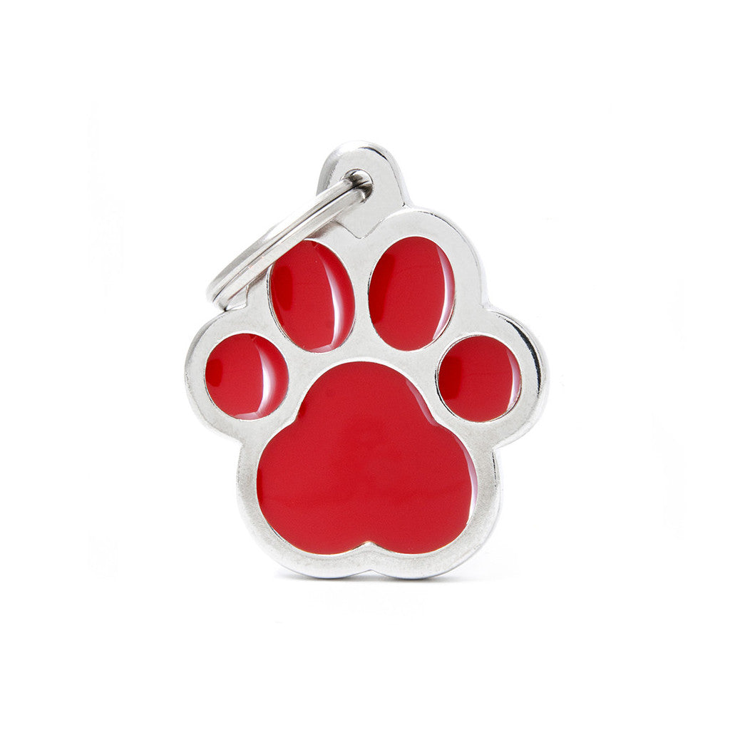My Family - Classic Patte Rouge - Médaille d'Identité pour Chiens