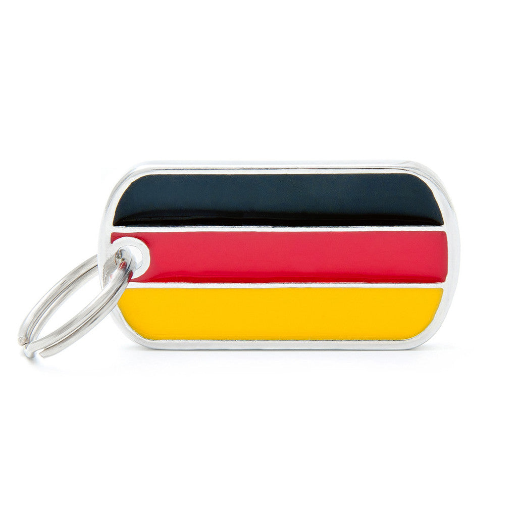 My Family - Drapeau Allemagne - Médaille d'Identité pour Chiens