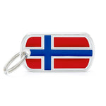 Voir l’image dans la galerie, My Family - Drapeau Norvège - Médaille d'Identité pour Chiens