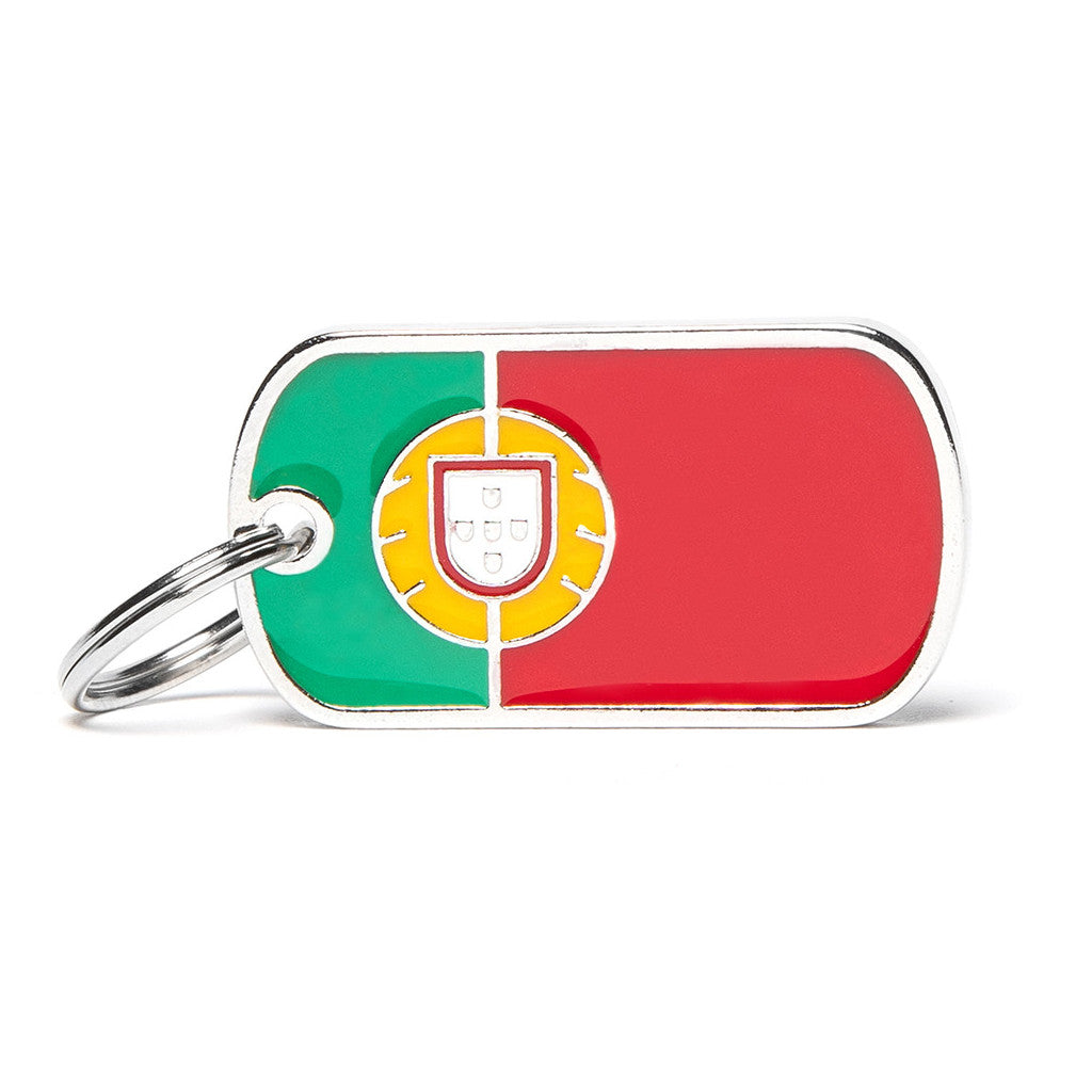 My Family - Drapeau Portugal - Médaille d'Identité pour Chiens