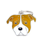 Voir l’image dans la galerie, My Family - Friends Amstaff Rouge &amp; Blanc - Médaille d'Identité pour Chiens