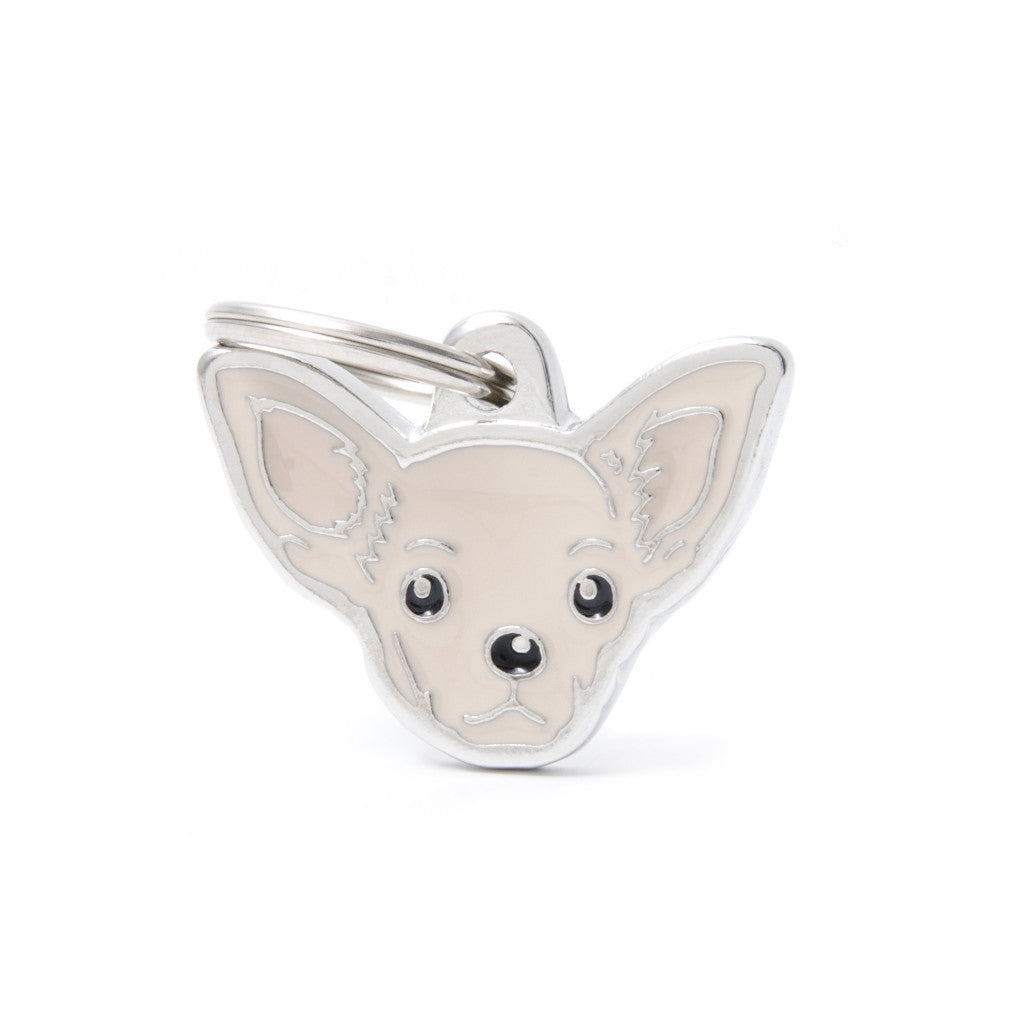 My Family - Friends Chihuahua Crème - Médaille d'Identité pour Chiens