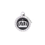 Voir l’image dans la galerie, My Family - Glam Couronne Encerclé Noir - Médaille d'Identité pour Chiens