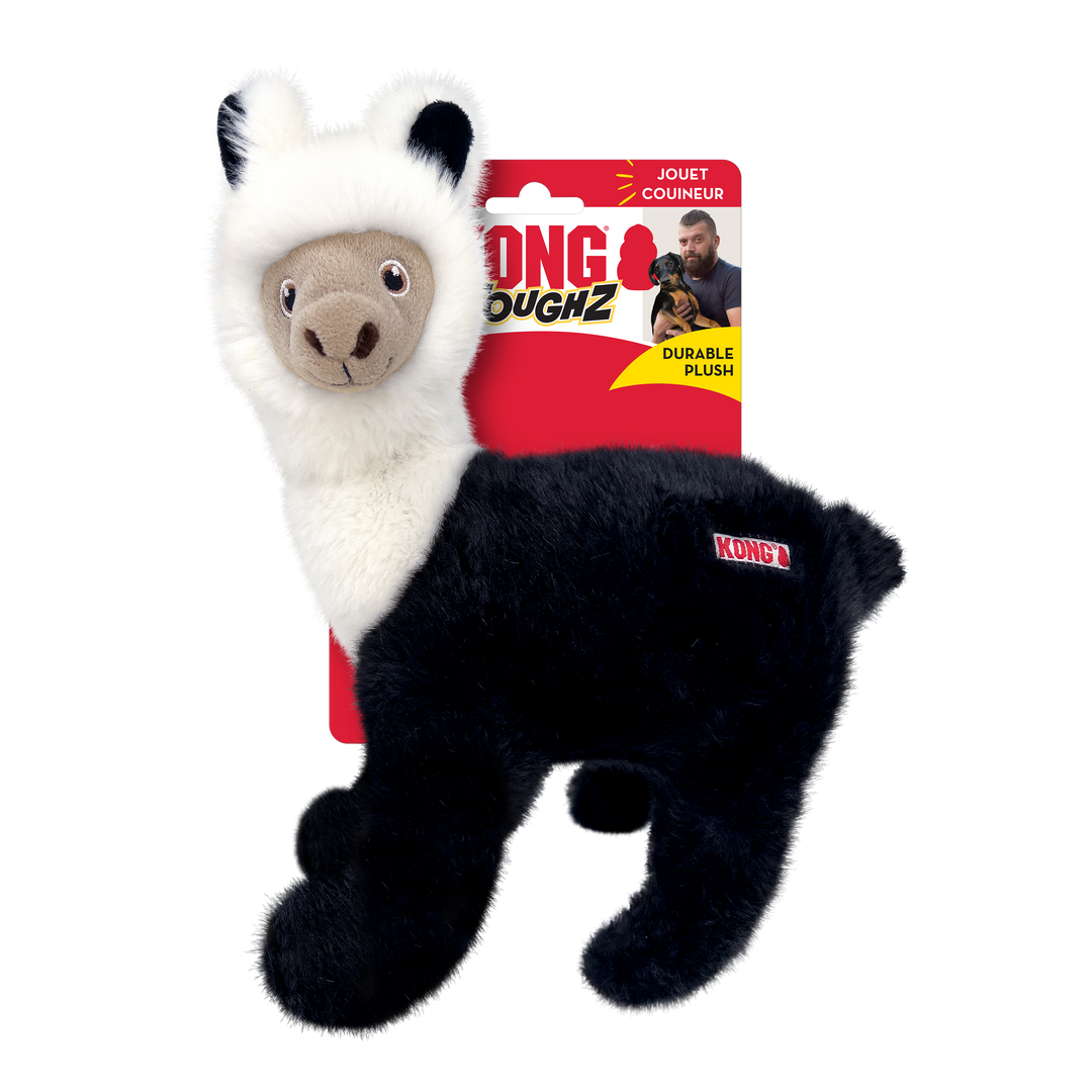 Kong - Toughz Lama - Jouet en Peluche avec Couineur pour Chiens