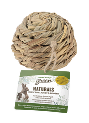 Living World Green - Balle à Ronger Naturals en Herbe Napier - Jouet pour Rongeurs