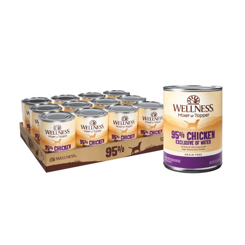 Wellness - Chien 95% Poulet en Pâté - Garniture Sans Grains pour Chiens