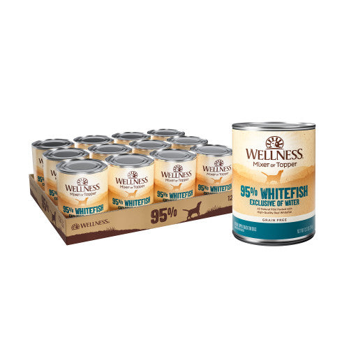 Wellness - Chien 95% Poisson Blanc en Pâté - Garniture Sans Grains pour Chiens
