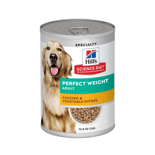 Hill's Science Diet - Poids Parfait - Entrée de Poulet et Légumes - Nourriture Humide pour Chiens