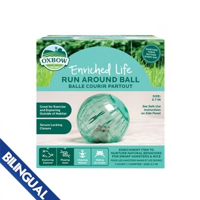 Oxbow Enriched Life - Boule d'Exercice Run Around - Jouet d'Exercice pour Rongeurs