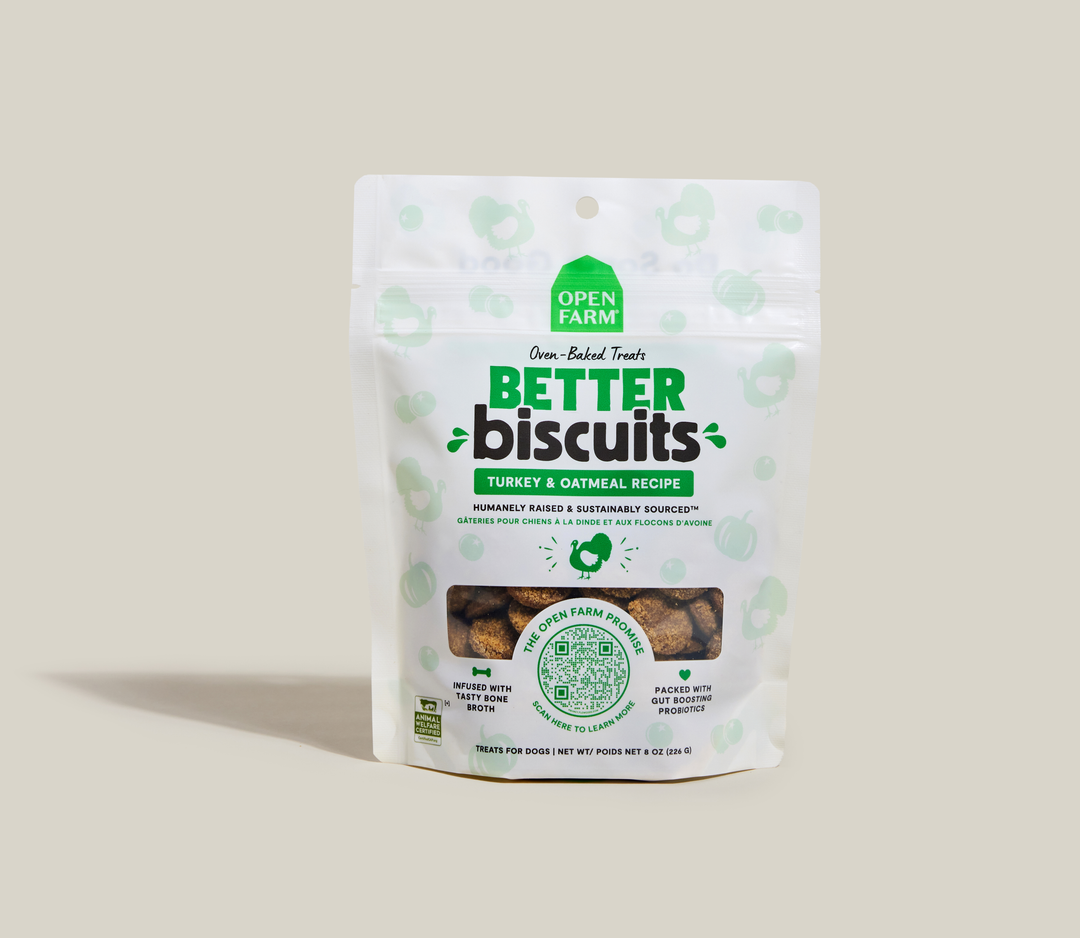 Open Farm Better Biscuits - Dinde et Avoine - Biscuits pour Chiens