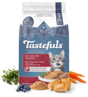 Blue Tastefuls - Saumon et Riz Brun - Nourriture Sèche pour Chats Adultes d'Intérieur