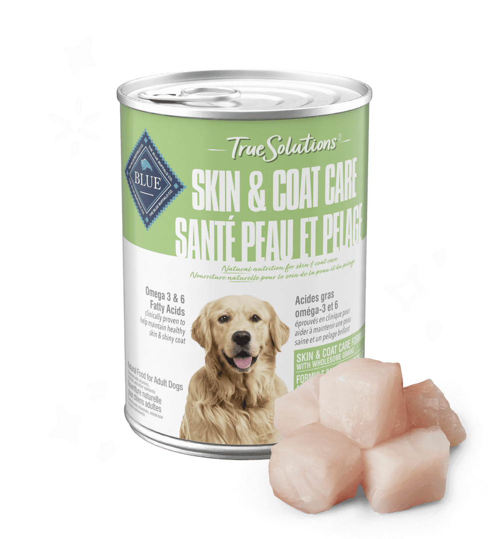 Blue True Solutions - Chien Adulte Pâté Santé Peau et Pelage - Nourriture Humide pour Chiens