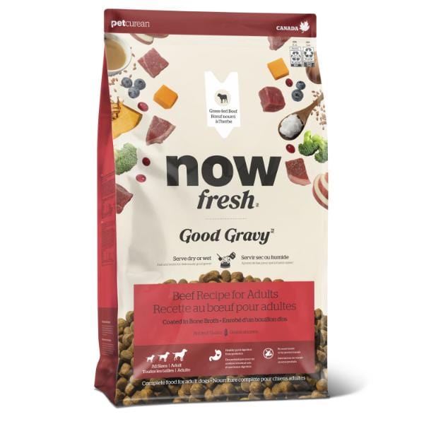 Petcurean Now Fresh Good Gravy - Boeuf - Nourriture Sèche avec Grains Anciens pour Chiens