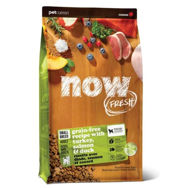 Petcurean Now Fresh - Dinde, Saumon et Canard - Nourriture Sèche Sans Grains pour Chiens Adultes de Petites Races