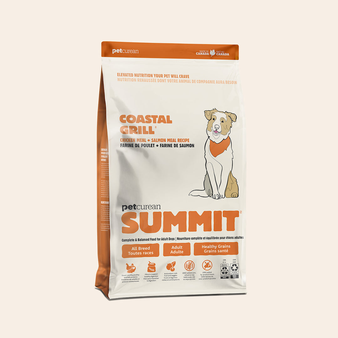 Petcurean Summit - Coastal Grill, Saumon - Nourriture Sèche avec Grains Santé pour Chiens Adultes