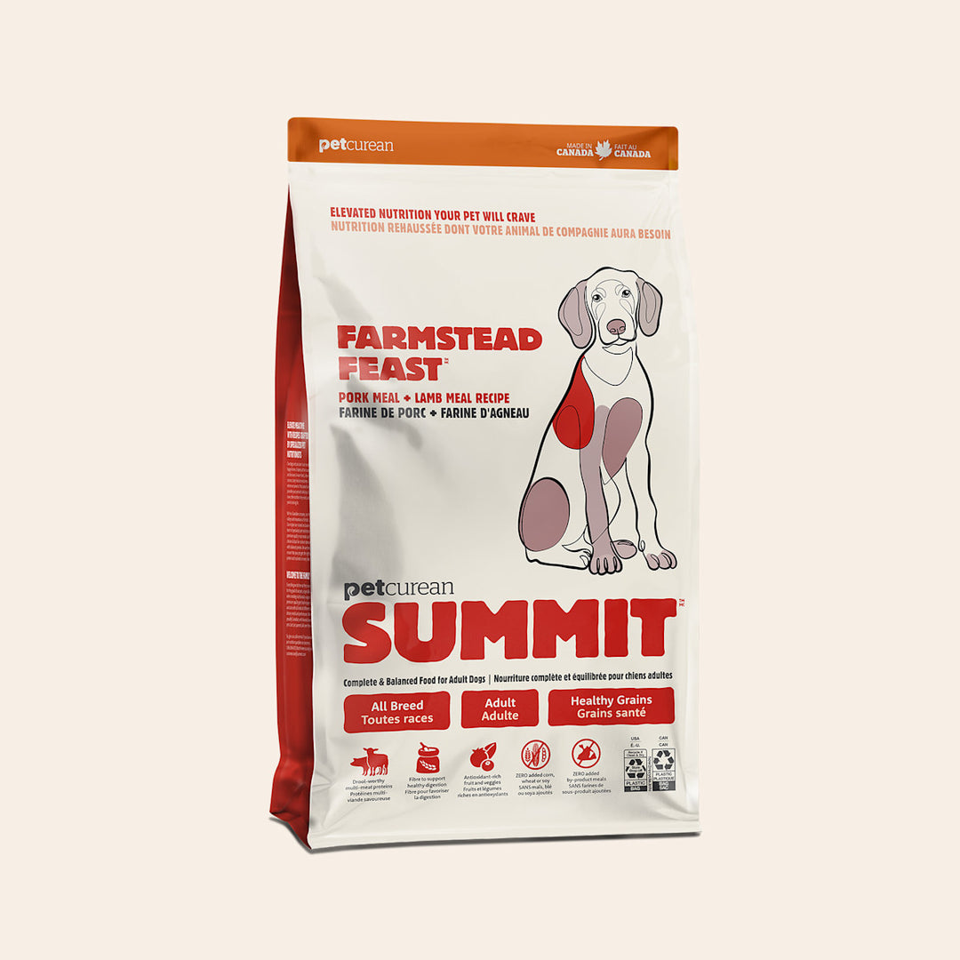 Petcurean Summit - Farmstead Feast, Agneau - Nourriture Sèche avec Grains Santé pour Chiens Adultes