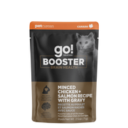 Petcurean Go! Solutions Booster - Chat Santé Cérébrale, Poulet et Saumon Hachés avec Sauce - Nourriture Humide Sans Grains pour Chats