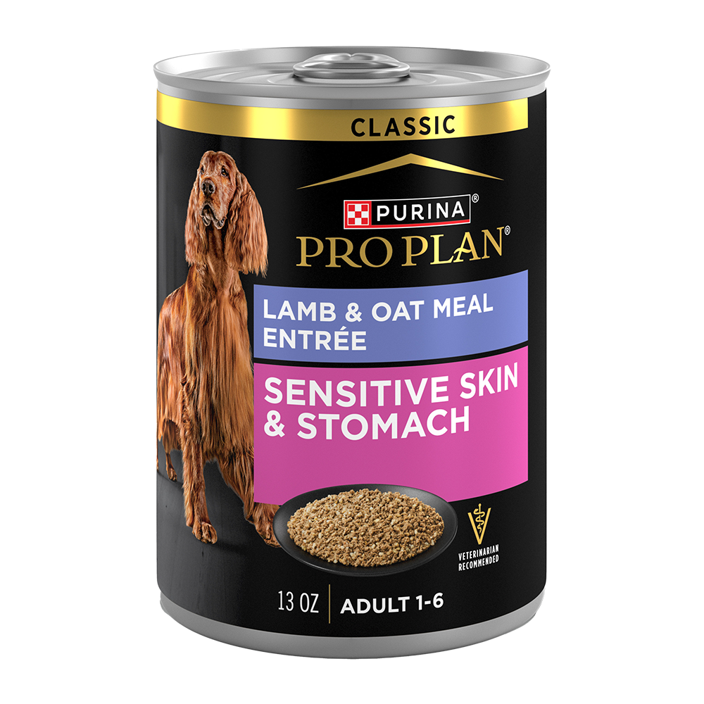 Purina Pro Plan - Peau et Estomac Sensibles, Agneau et Avoine - Nourriture Humide pour Chiens Adultes 1-6 Ans