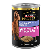 Purina Pro Plan - Peau et Estomac Sensibles, Agneau et Avoine - Nourriture Humide pour Chiens Adultes 1-6 Ans