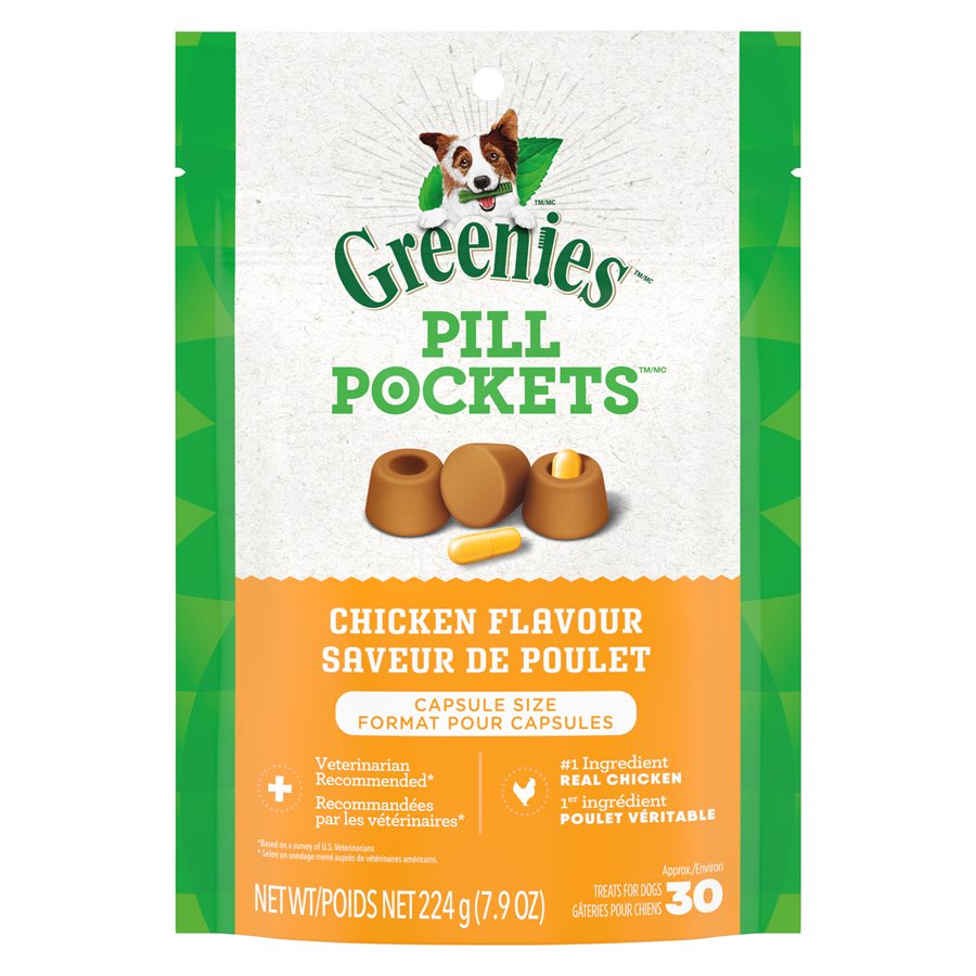 Greenies Pill Pockets - Saveur de Poulet - Gâteries Cache-Pilule pour Chiens