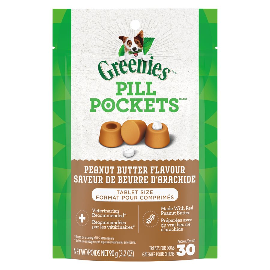 Greenies Pill Pockets - Saveur de Beurre d'Arachide - Gâteries Cache-Pilule pour Chiens