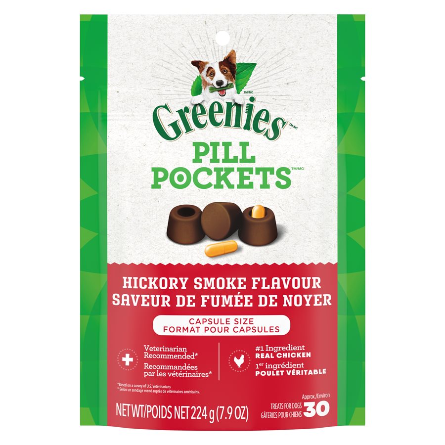 Greenies Pill Pockets - Fumée de Noyer - Gâteries Cache-Pilule pour Chiens