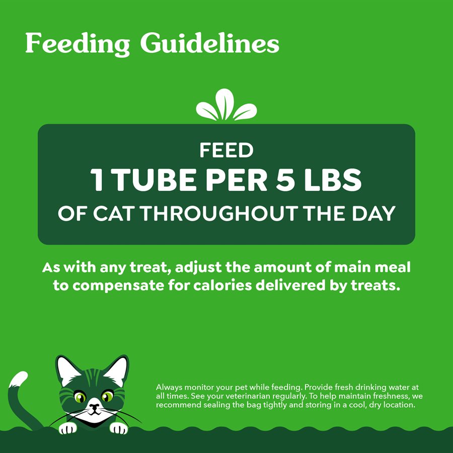 Greenies Feline Purées Sensées - Chat d'Intérieur Poulet - Gâteries à Lêcher pour Chats