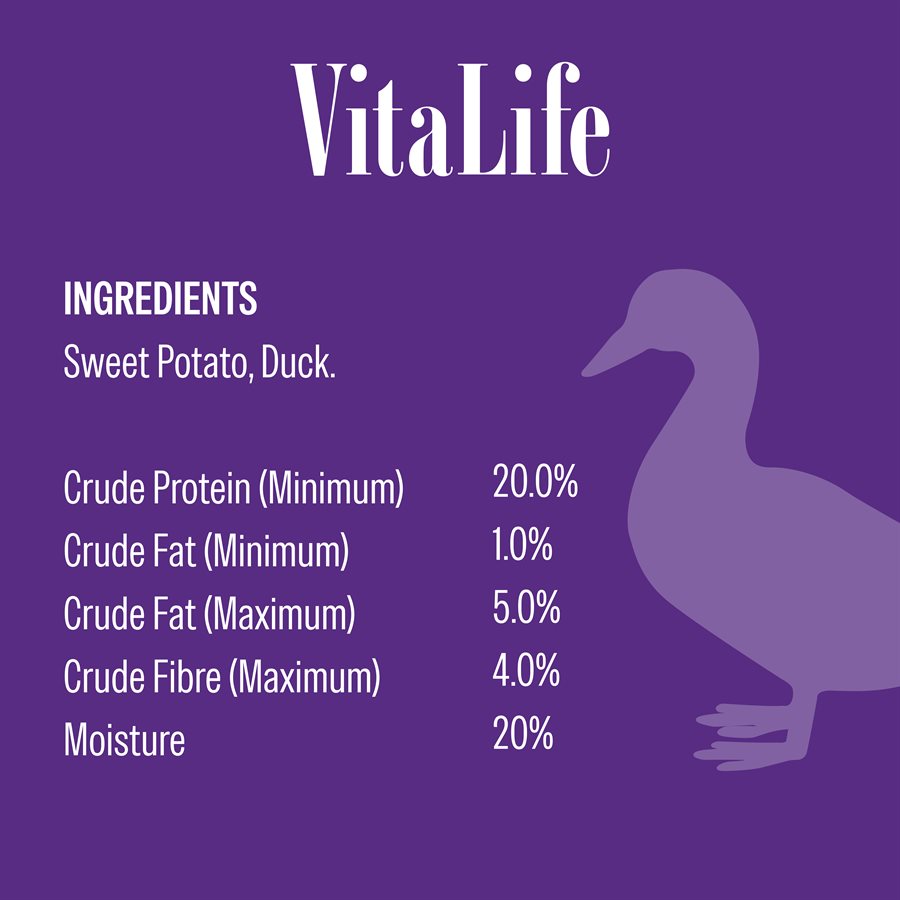 VitaLife - Patate Douce et Canard - Gâteries pour Chiens