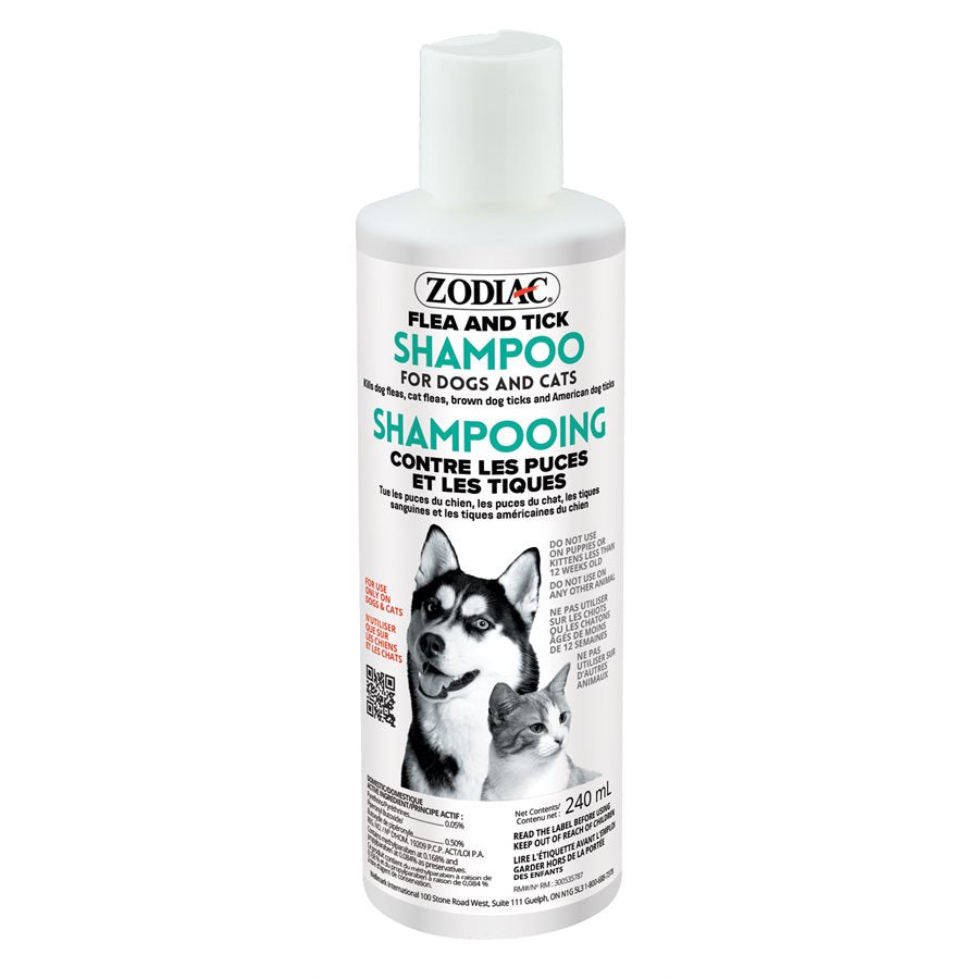 Zodiac - Shampoing Contre les Puces et Tiques - Soin pour Chiens et Chats