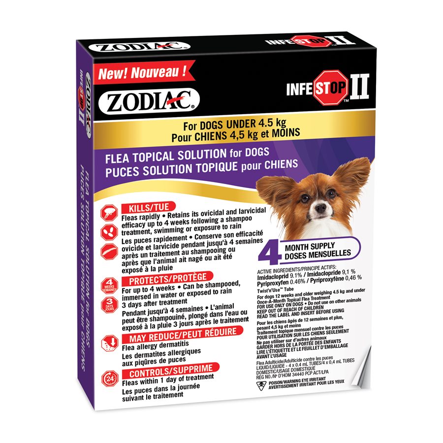 Zodiac - Infestop II Contre les Puces - Traitement Topique pour Chiens