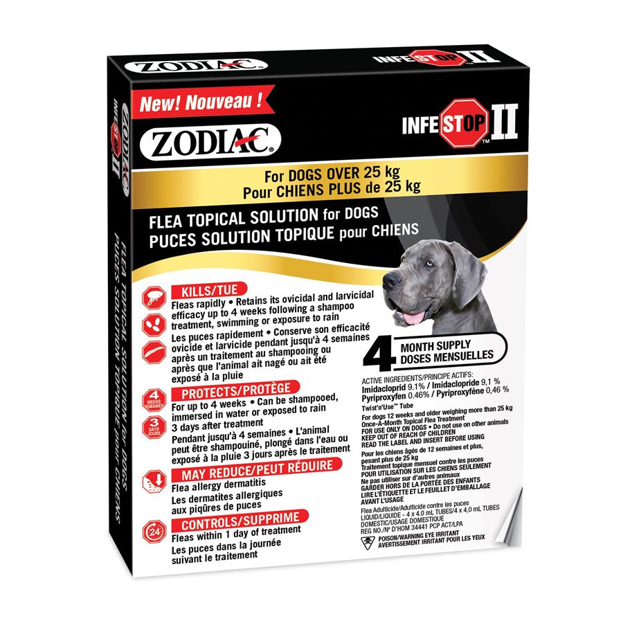 Zodiac - Infestop II Contre les Puces - Traitement Topique pour Chiens