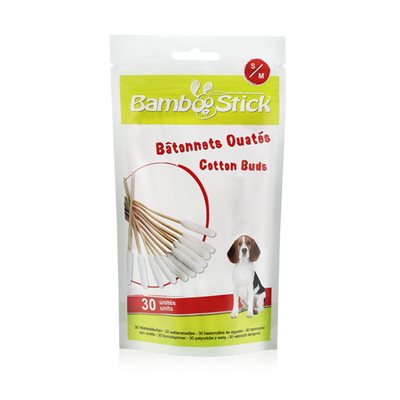 H3D - BambooStick Bâtonnets Ouatés pour Oreilles - Soin pour Chiens