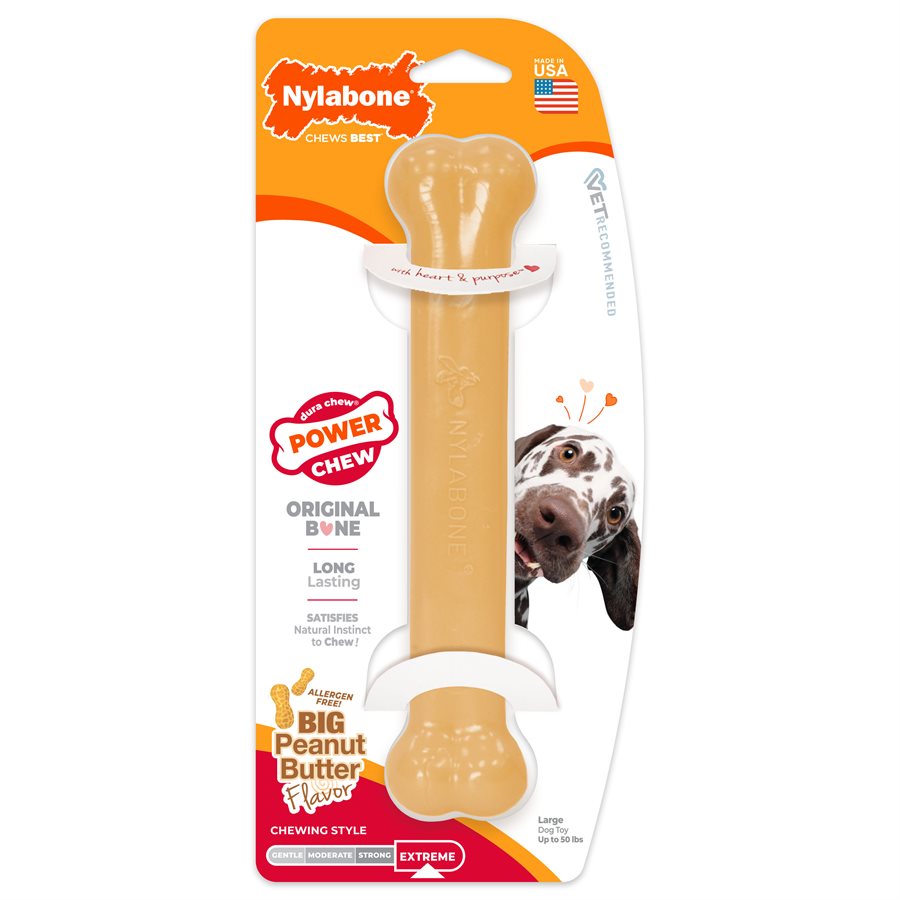 Nylabone - Os Durable Saveur de Bacon - Jouet à Mâcher pour Chiens