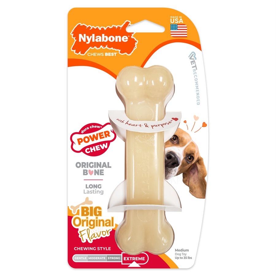 Nylabone - Os Durable Saveur Original - Jouet à Mâcher pour Chiens