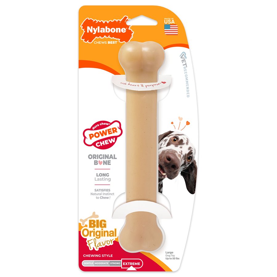 Nylabone - Os Durable Saveur Original - Jouet à Mâcher pour Chiens