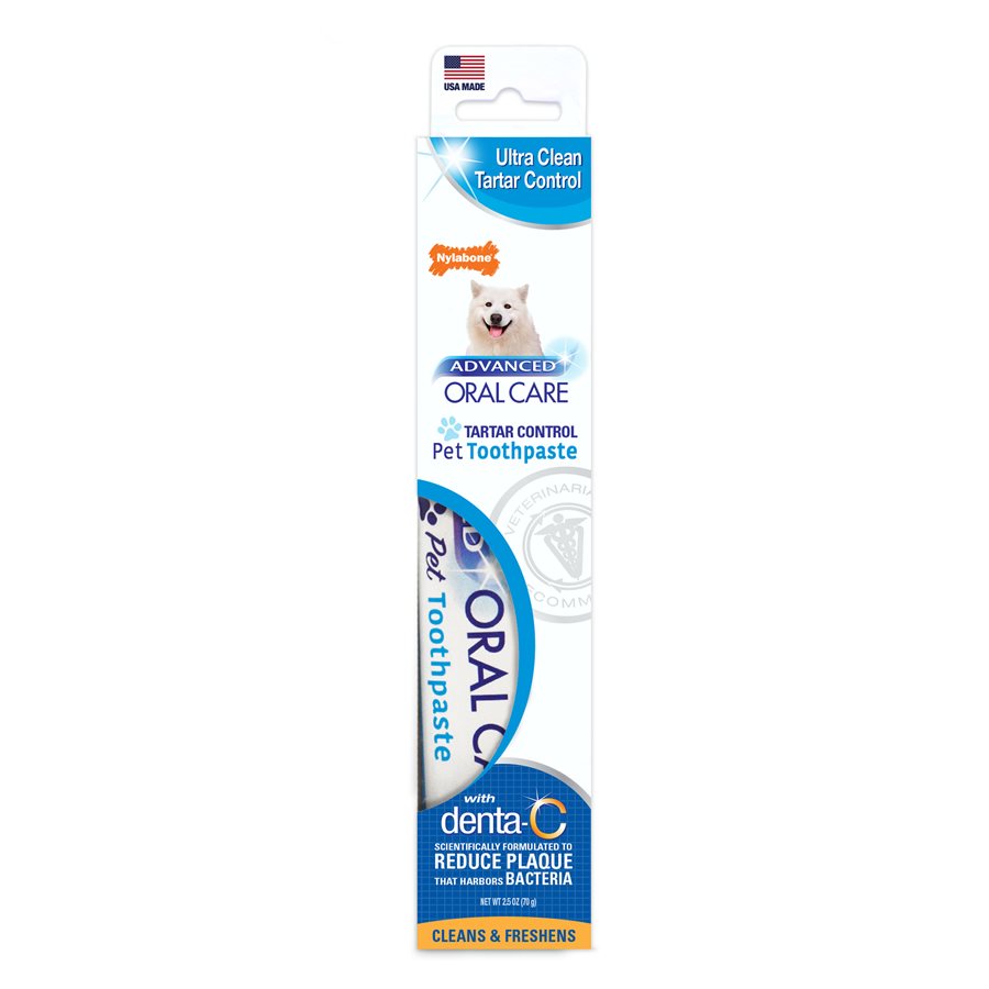 Nylabone - Dentifrice Contrôle du Tartre Saveur de Mélasse - Soin pour Chiens