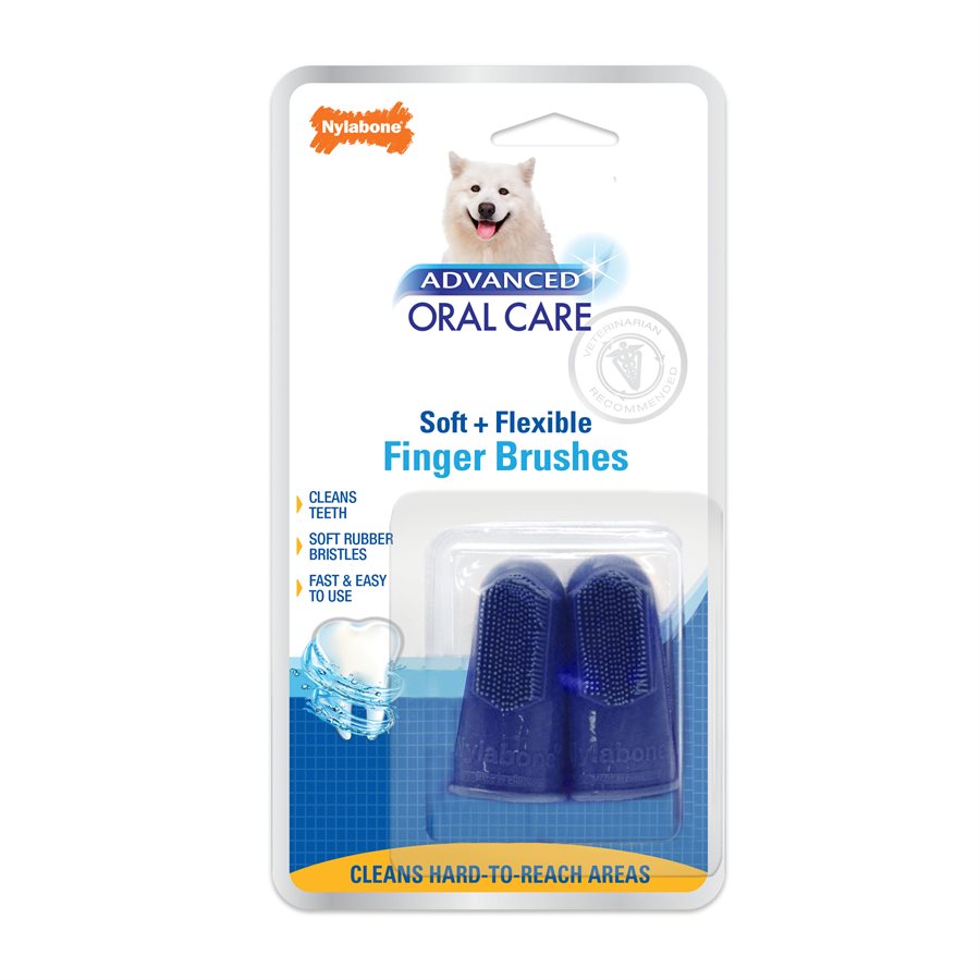 Nylabone - Brosse à Dents pour Doigt - Soin pour Chiens