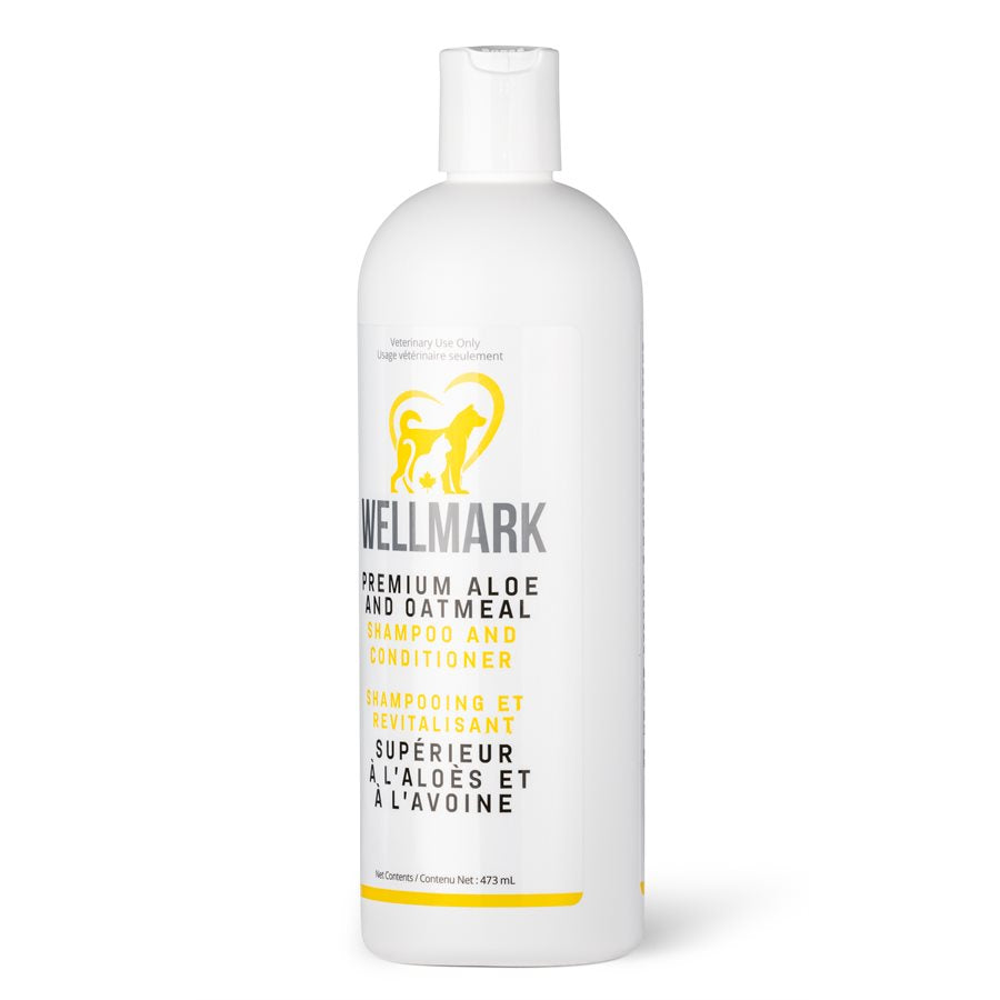 Wellmark - Shampoing et Revitalisant à l'Aloès et à l'Avoine - Soin pour Chiens et Chats