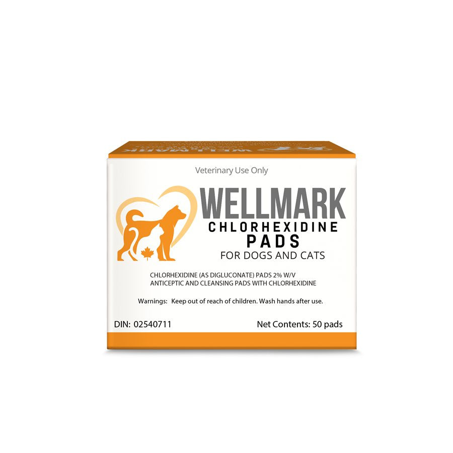 Wellmark - Lingettes à la Chlorhexidine - Soin pour Chiens et Chats