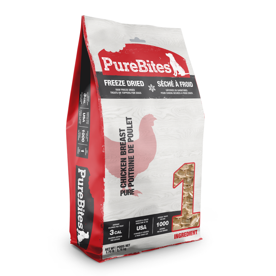 PureBites - Poitrine de Poulet - Gâteries ou Garnitures Lyophilisées pour Chiens