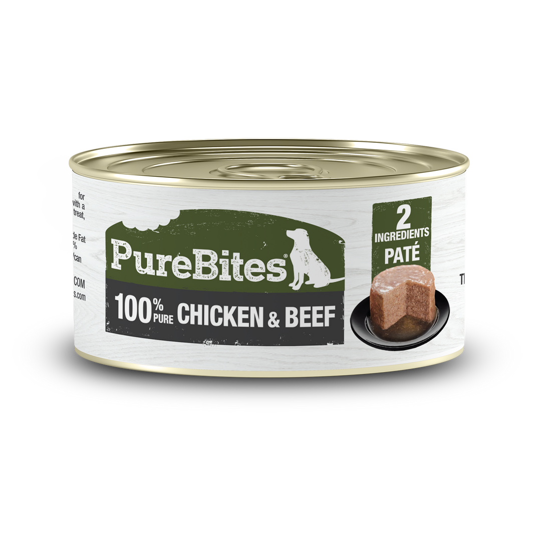 Purebites - Pâté 100% Pur Poulet et Boeuf - Nourriture Humide pour Chiens