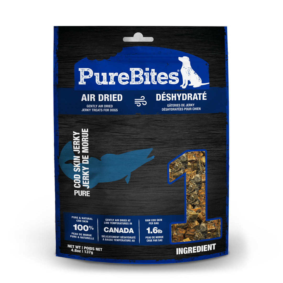 PureBites - Jerkey de Morue - Gâteries Déshydratées pour Chiens