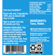 PureBites - 100% Pur Thon Sauvage - Complément Alimentaire dans l'Eau pour Chats