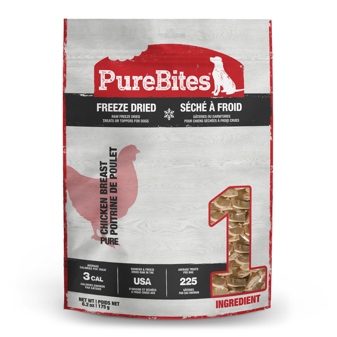 PureBites - Poitrine de Poulet - Gâteries ou Garnitures Lyophilisées pour Chiens