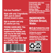 PureBites - Chat 100% Pur Poulet dans l'Eau - Nourriture Humide Sans Grains pour Chats