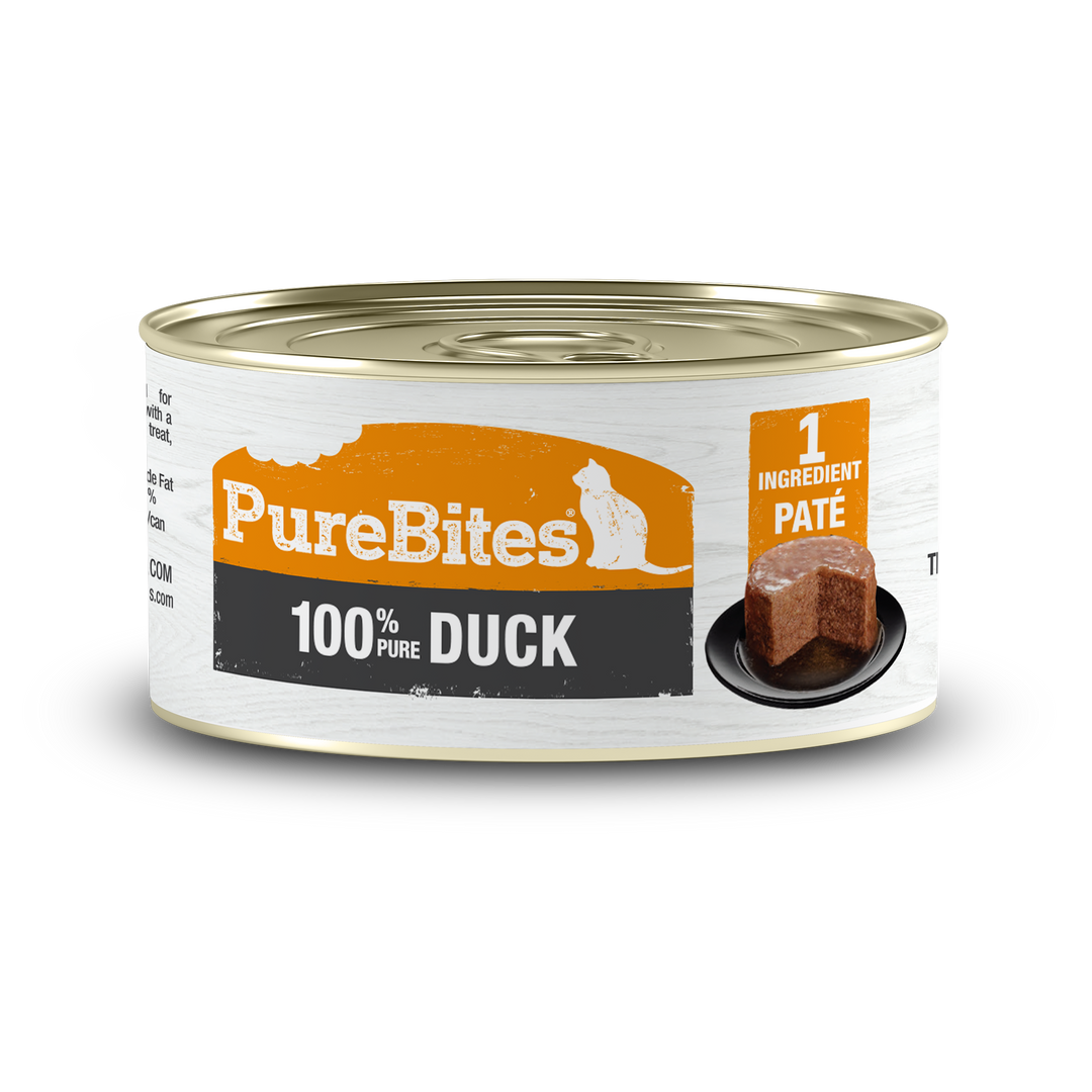 PureBites - Chat 100% Pur Pâté de Canard - Nourriture Humide Sans Grains pour Chats