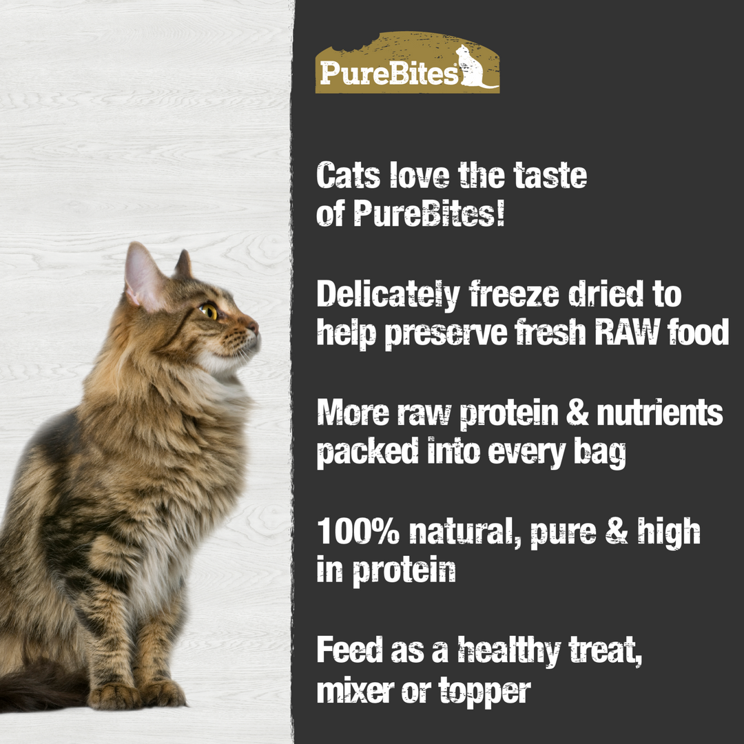 PureBites - Poulet et Foie de Canard - Gâteries ou Garnitures Lyophilisées pour Chats
