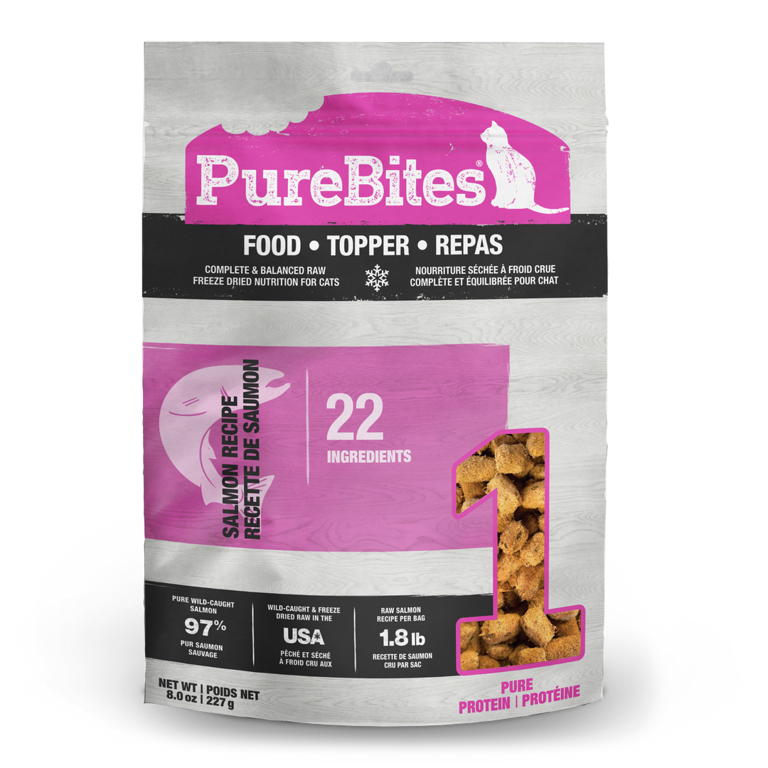 Purebites - Saumon Lyophilisé - Garniture ou Nourriture Sèche pour Chats