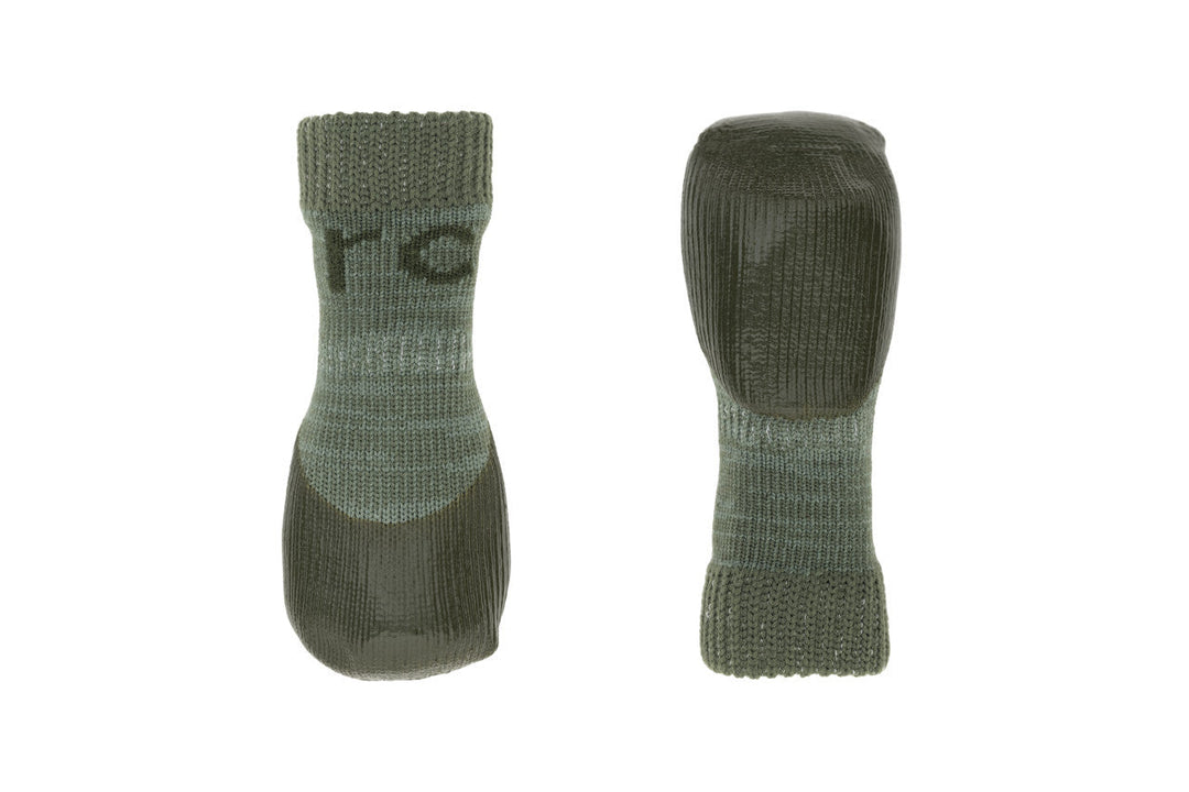 RC Pets - Pawks Sportifs Olive Chiné - Chaussettes Antidérapantes pour Chiens