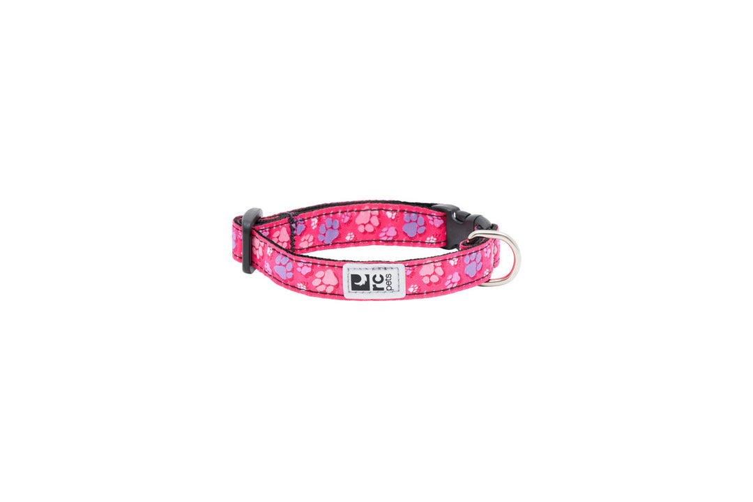 RCP Petit Collier à Motifs XXS 1/2 Traces de Pattes Rose
